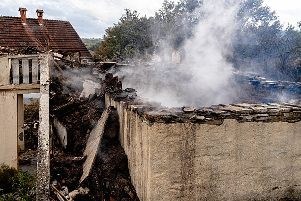 Professional Fire Damage Restoration technician working in Vienna, VA